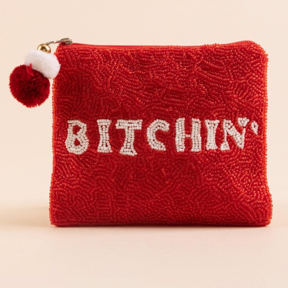 Francesca's Bitchin' Red Coin Pouch / Purse